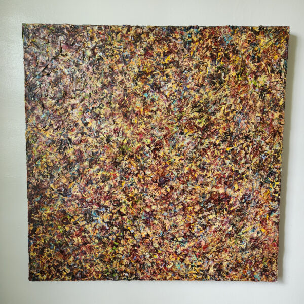 Mixed Media (Torn Paper, Acrylic Adhesives, and Oil Paint on Canvas)