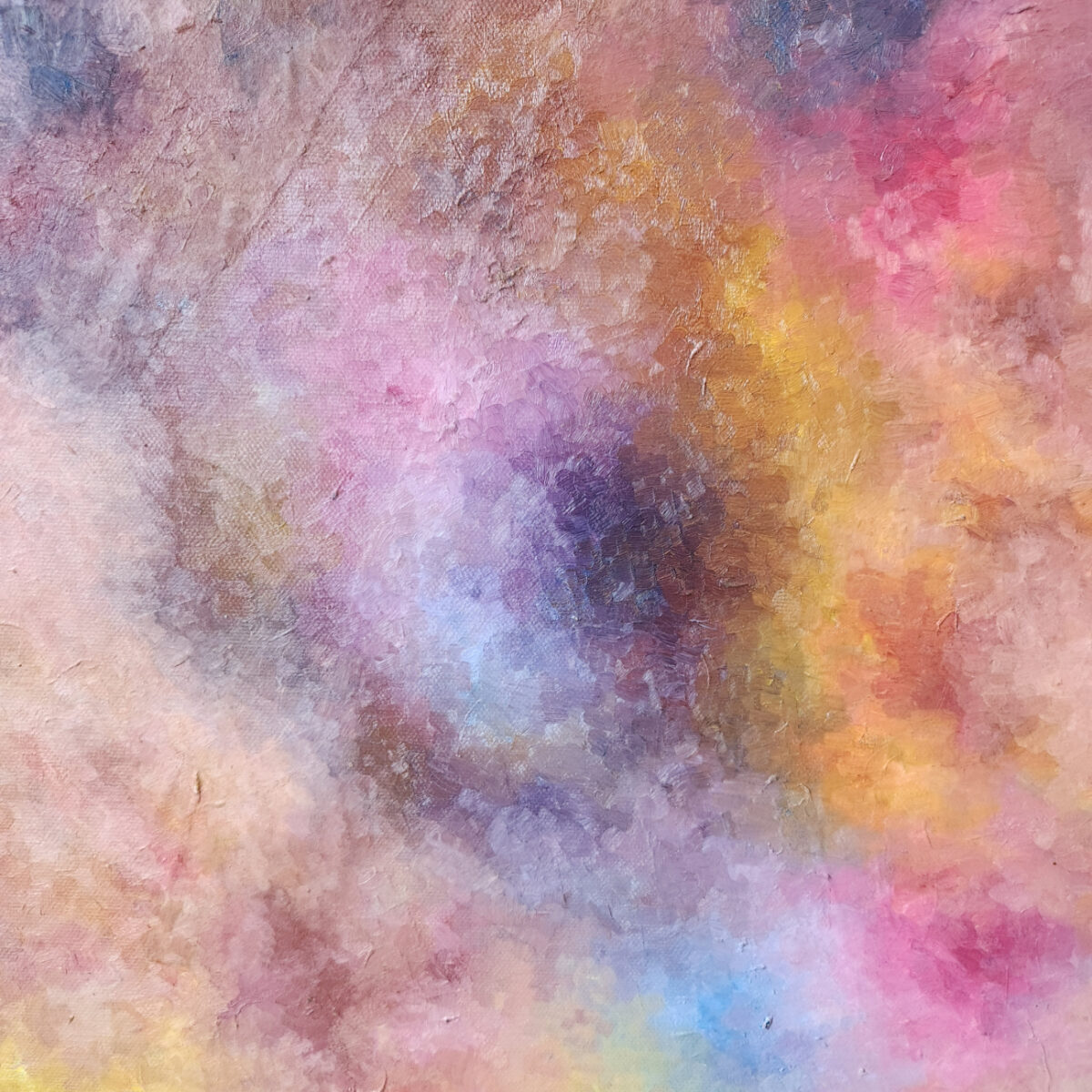Symphony of Lights is a vibrant, intricate, mixed media piece that is comprised of acrylic paint, ink, and oil paint on canvas. The canvas measures 16″ x 40″.