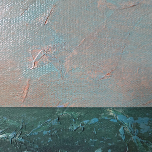 Detail of sky meeting ocean